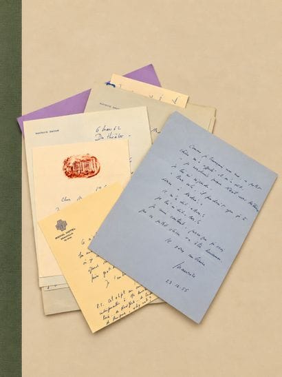 Maurice Druon: A collection of 13 handwritten...