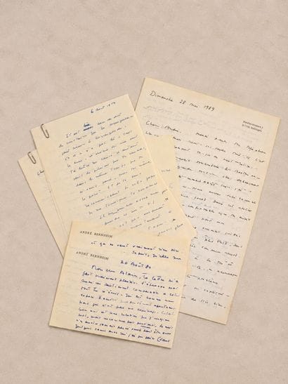 BERNHEIM, Alain: Six signed autograph letters...