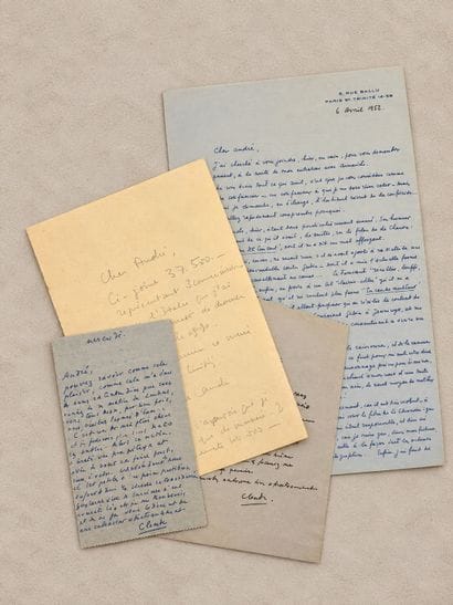 Claude DAUPHIN: 4 signed autograph letters....