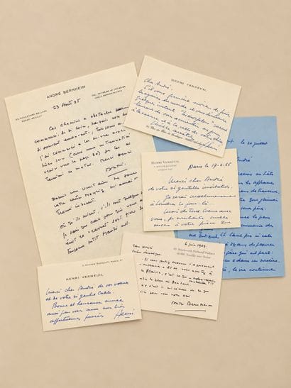 Henri VERNEUIL: 2 handwritten, signed letters...