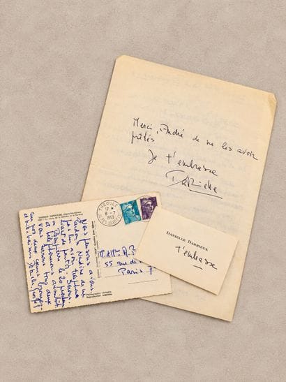 DARRIEUX, Danielle: A set of 2 letters and...