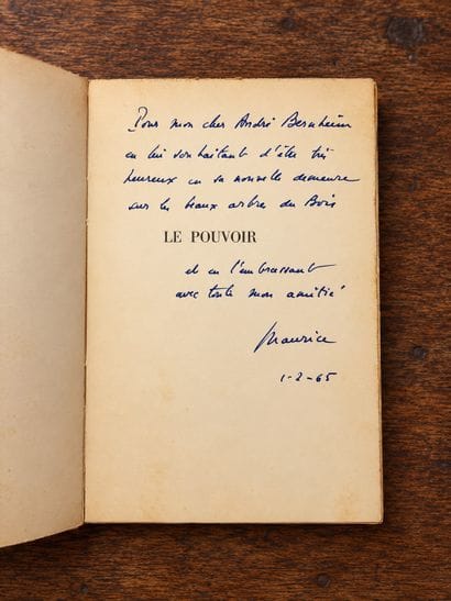 DRUON, Maurice: *Le pouvoir* (notes and maxims)....