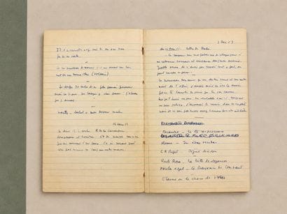 HANDWRITTEN JOURNAL kept by André Bernheim....