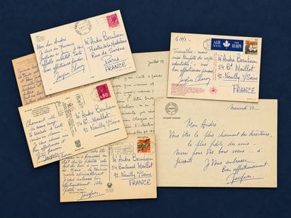 CHARRON, Jacques: 2 autograph letters and...