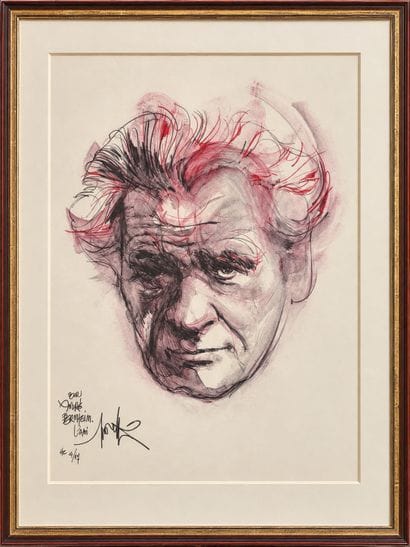 Portrait of KESSEL by Raymond MORETTI. Signed...