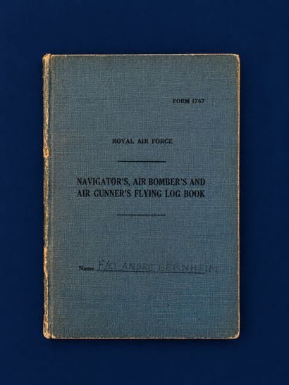 (WORLD WAR II) A valuable flight logbook...