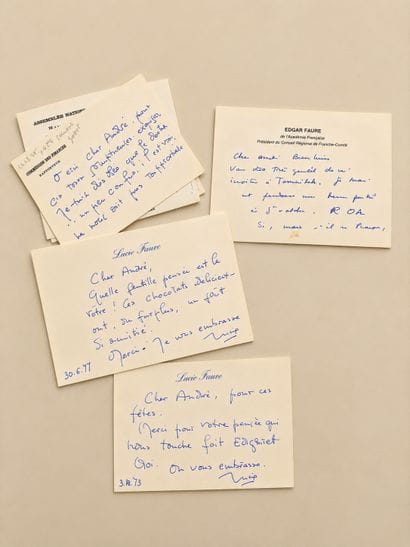 FAURE, Edgar and Lucie: Set of 7 autographed...