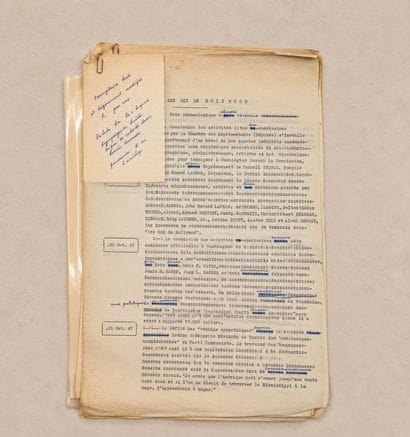 BERNHEIM, André: The Hollywood Ten Case....