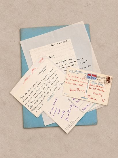 Jean-Claude Brialy: 5 autograph cards and...