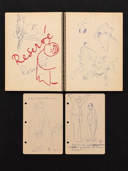 (CARTOONS) An album of drawings likely created...