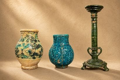 Lot de céramiques persanes dans le goût médiéval
Iran,...
