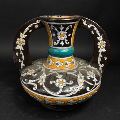 Vase en céramique de Nabeul à anse double...