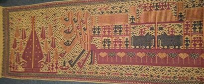 Broderie cérémonielle, tampan, en coton,...