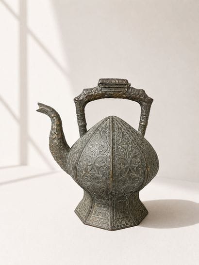 Aiguière 
Bronze
Inde ou Moyen-Orient, XXe...