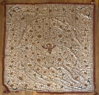 Rare tenture ou couverture de lit Indo-portugaise,...