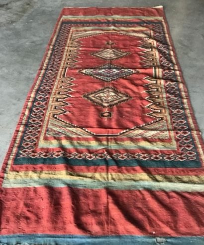 Important, Original, fin et ancien Kilim...