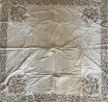 Serviettes rituelles brodés en soie et argent...