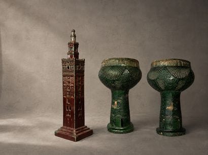 Paire de derboukas
Céramique à glaçure verte...