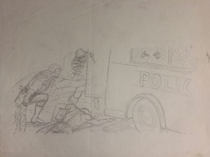 Bob Brown - Set of 5 pencil drawings: Preliminary...