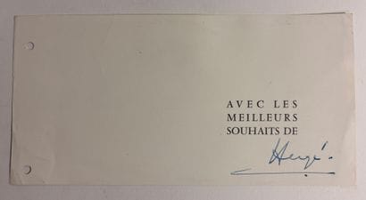 Hergé - 1974 Greeting Card: A series of comic...