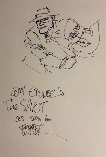 Feiffer/Garzon - Set of 2 autographs: Drawing...