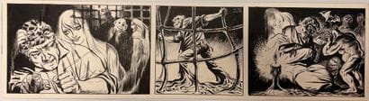 Ma-San Algora - Set of 5 drawings: Man with...