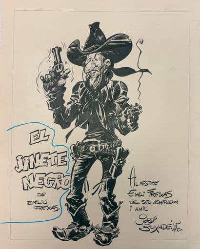 Jordi Buxade - Set of 7 autographs/drawings:...