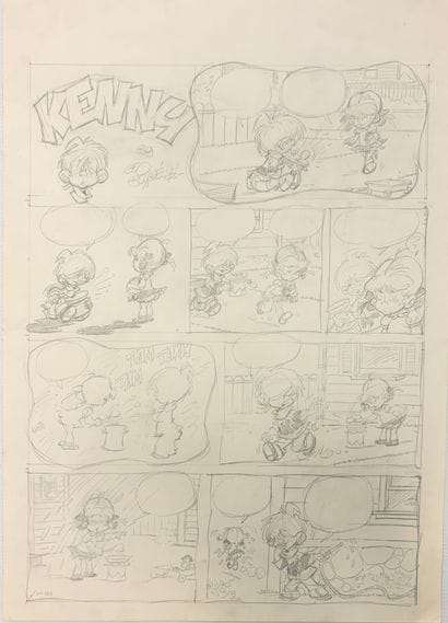Jordi Buxade - Set of 7 autographs/drawings:...