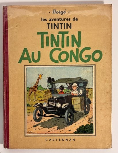 Tintin (B&W) - In the Congo: Casterman Edition...