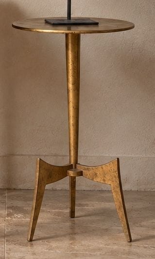 TRIPOD SIDE TABLE 
made of gold-plated metal
H:...