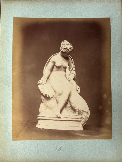 PHOTOGRAPH 
in sepia depicting a Tanagra....