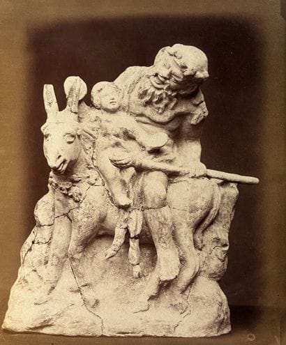 PHOTOGRAPH 
in sepia depicting a terracotta...