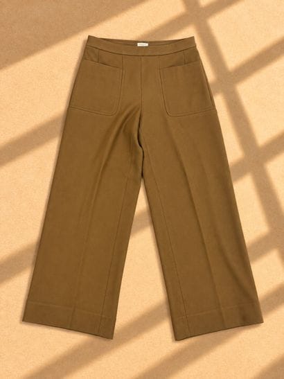 DRIES VAN NOTEN. 
Pantalon de tailleur Camel....