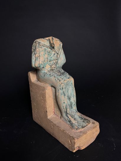 STATUE OF OSIRIS 
made of limestone, partially...