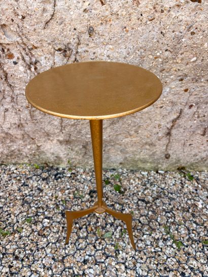 TRIPOD SIDE TABLE 
made of gold-plated metal
H:...