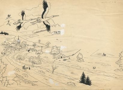 Raymond MACHEROT (1924-2008)
Les cigognes...