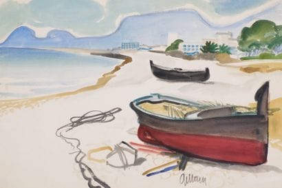 JIJÉ (1914-1980)
Javea - Barques sur la plage...