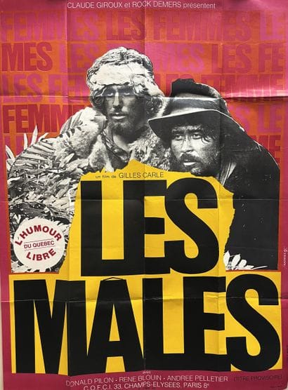 LES MALES by Gilles Carle, 1971, 120x160...