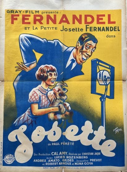 JOSETTE Paul Fekete 1937 60x80cm French poster...