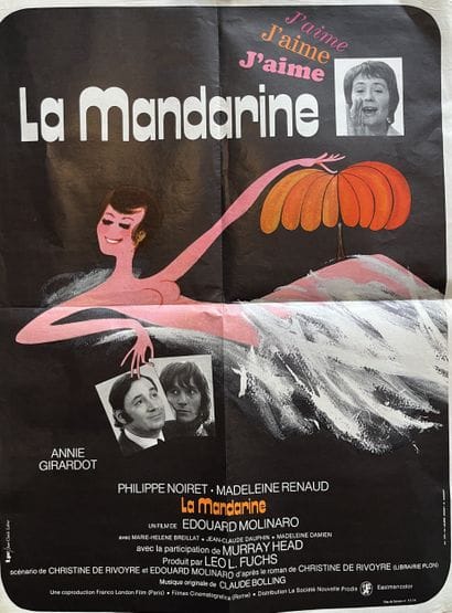 LA MANDARINE by Edouard Molinaro, 1972, 60x80...