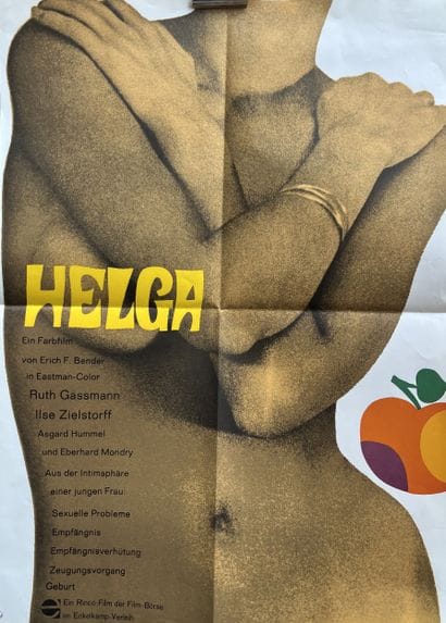 HELGA Erich F. Bender 1967 60x84cm Affiche...