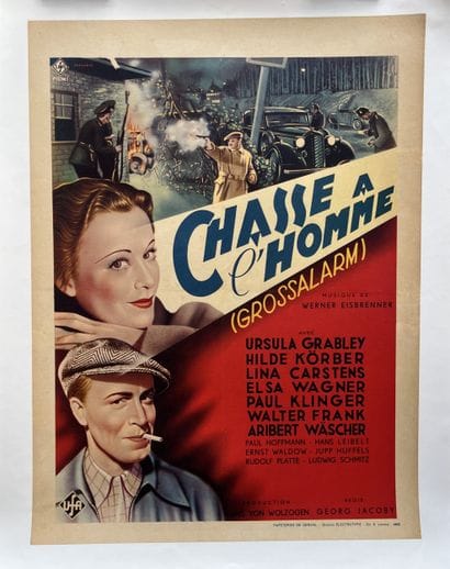 MANHUNT / GROSSALARM Georg Jacoby 1938 50x64...