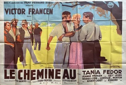 LE CHEMINEAU Fernand Rivers 1936 240x160cm...