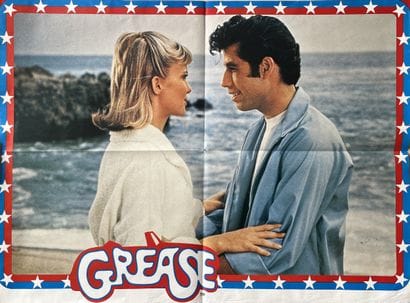 GREASE Randal Kleiser 1978 80x60cm Affiche...