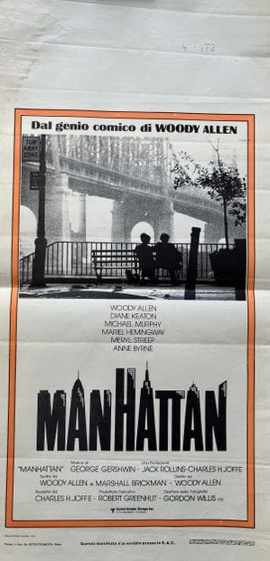 MANHATTAN Woody Allen 1979 33x70cm Italian...