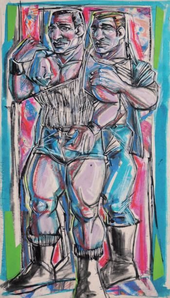 Éric RASPAUT (1955)
Couple d'Hommes. 1990...