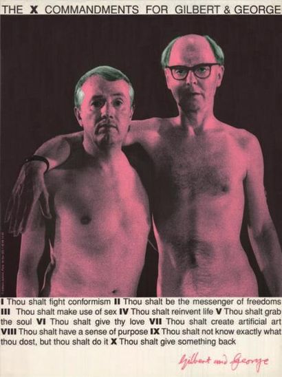 GILBERT et GEORGE
LES DIX COMMANDEMENTS Affiche....