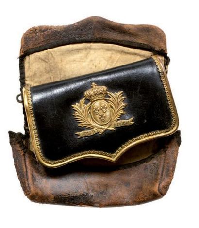 Coffret de giberne d'officier de cavalerie...