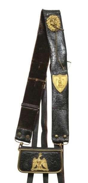 Giberne d'officier de cavalerie légère. (Second-Empire)...