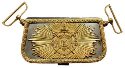 Coffret de giberne d'officier de cuirassiers...